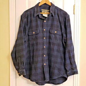 Field Stream Mens Long Sleeve Shacket Plaid Flannel Vintage XL See Measurements